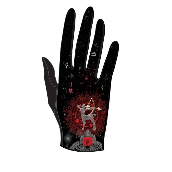 gants FST grenoble avec imprimé signe du zodiaque sagittaire