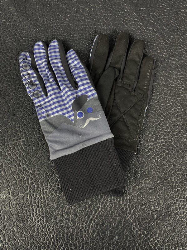 gants pour homme bleu et gris