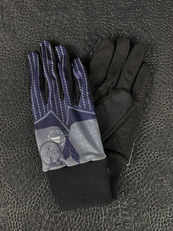gants pour homme bleu et gris
