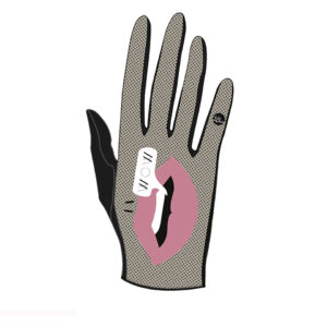 gants pour femme rose et gris