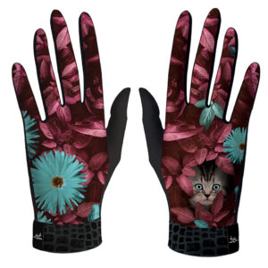 gants pour femme violet et bleu