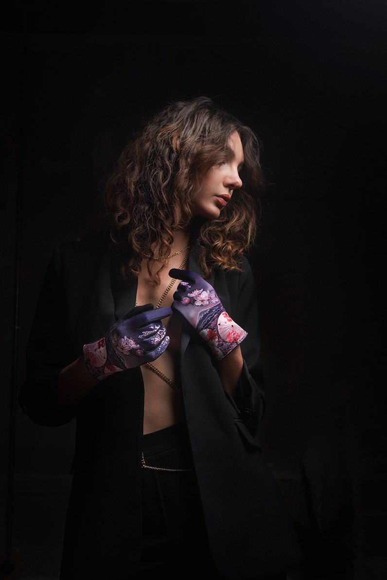 gants paume laine, pour femme, modèle OMBRELLE, marque FST