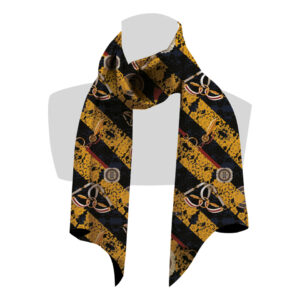 MINIATURE Écharpe microfibre motif HENRY - jaune et bleu