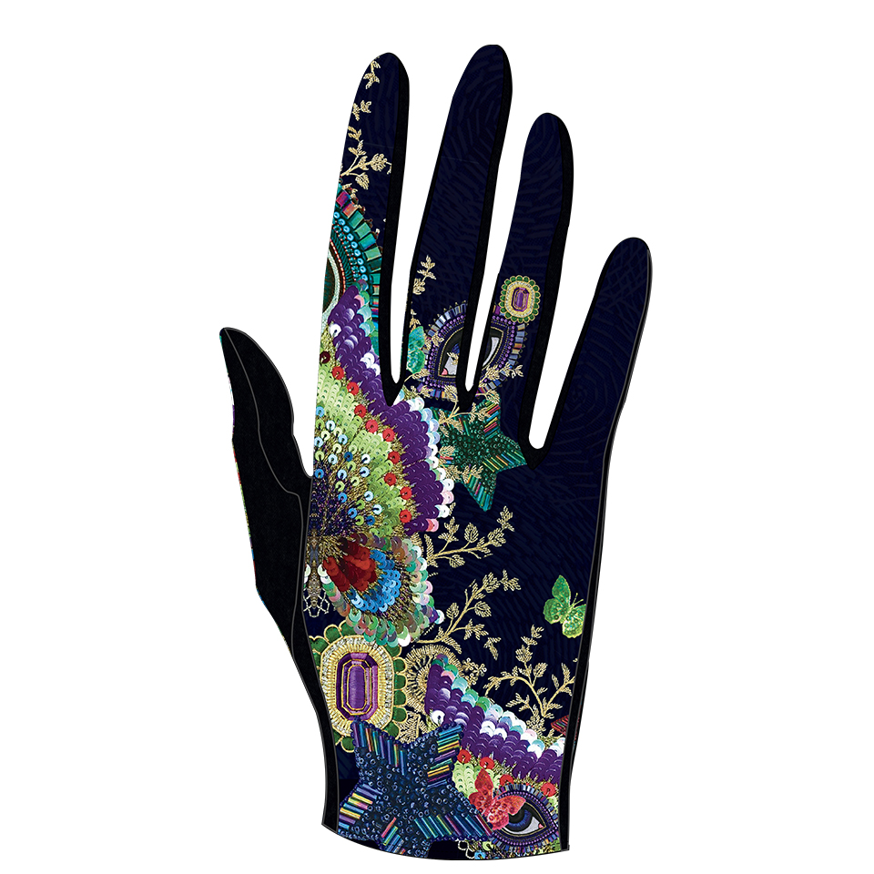 Gants paume laine Motif PAVO