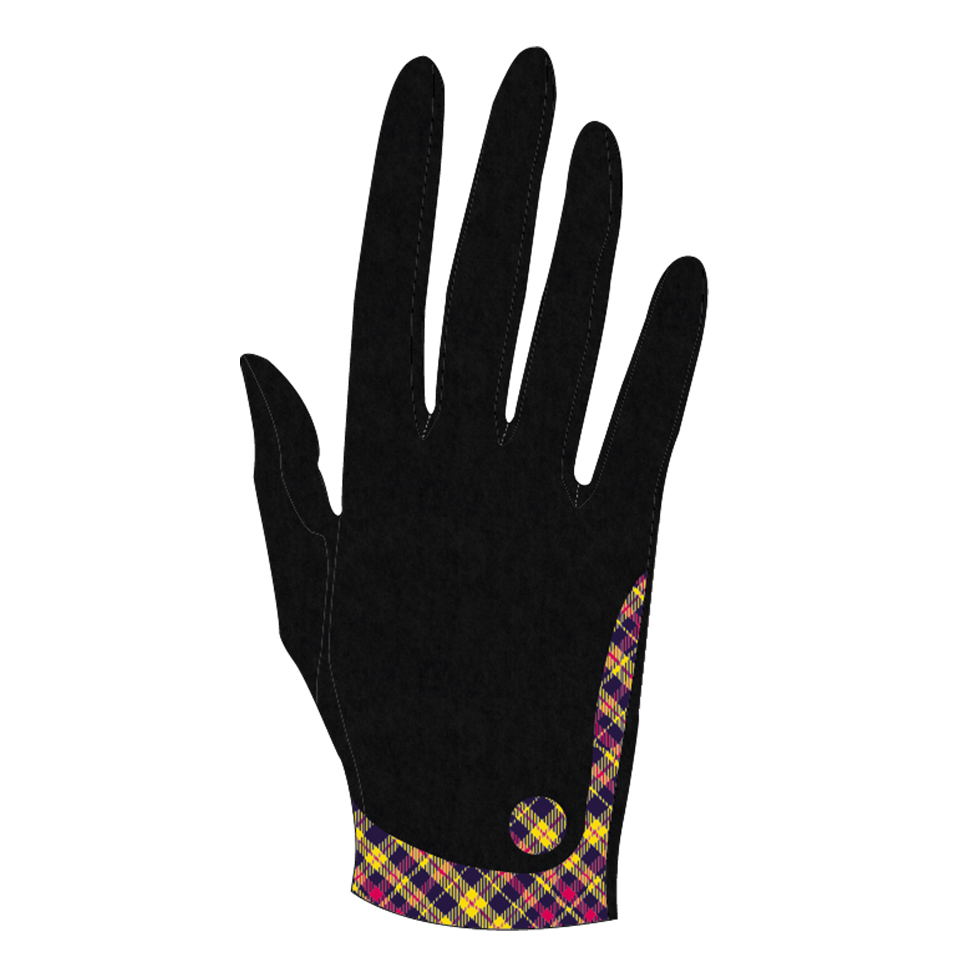 MINIATURE gants laine COACHELLA_VALLEY noir et jaune