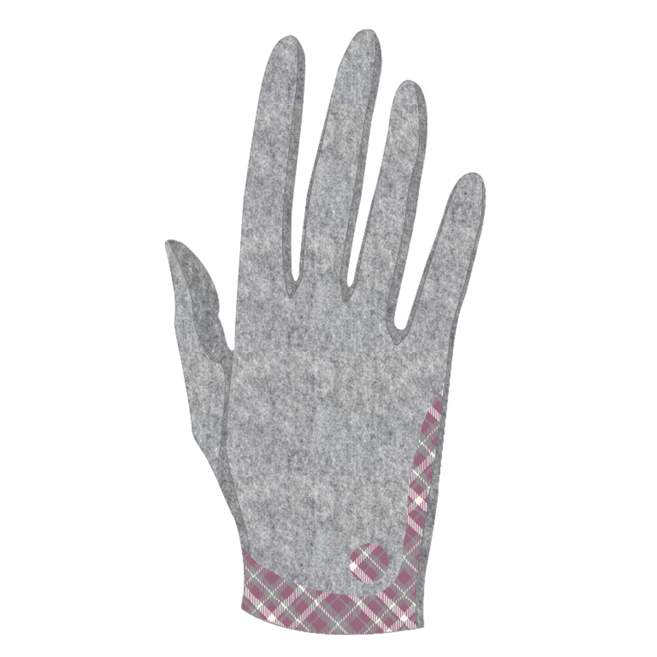 MINIATURE gants laine PALAIS BULLES gris et rose