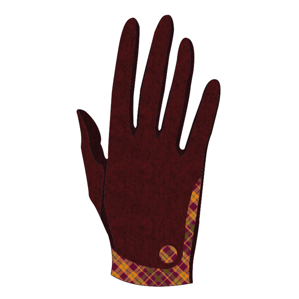 MINIATURE gants laine bordeaux SANTA CATERINA