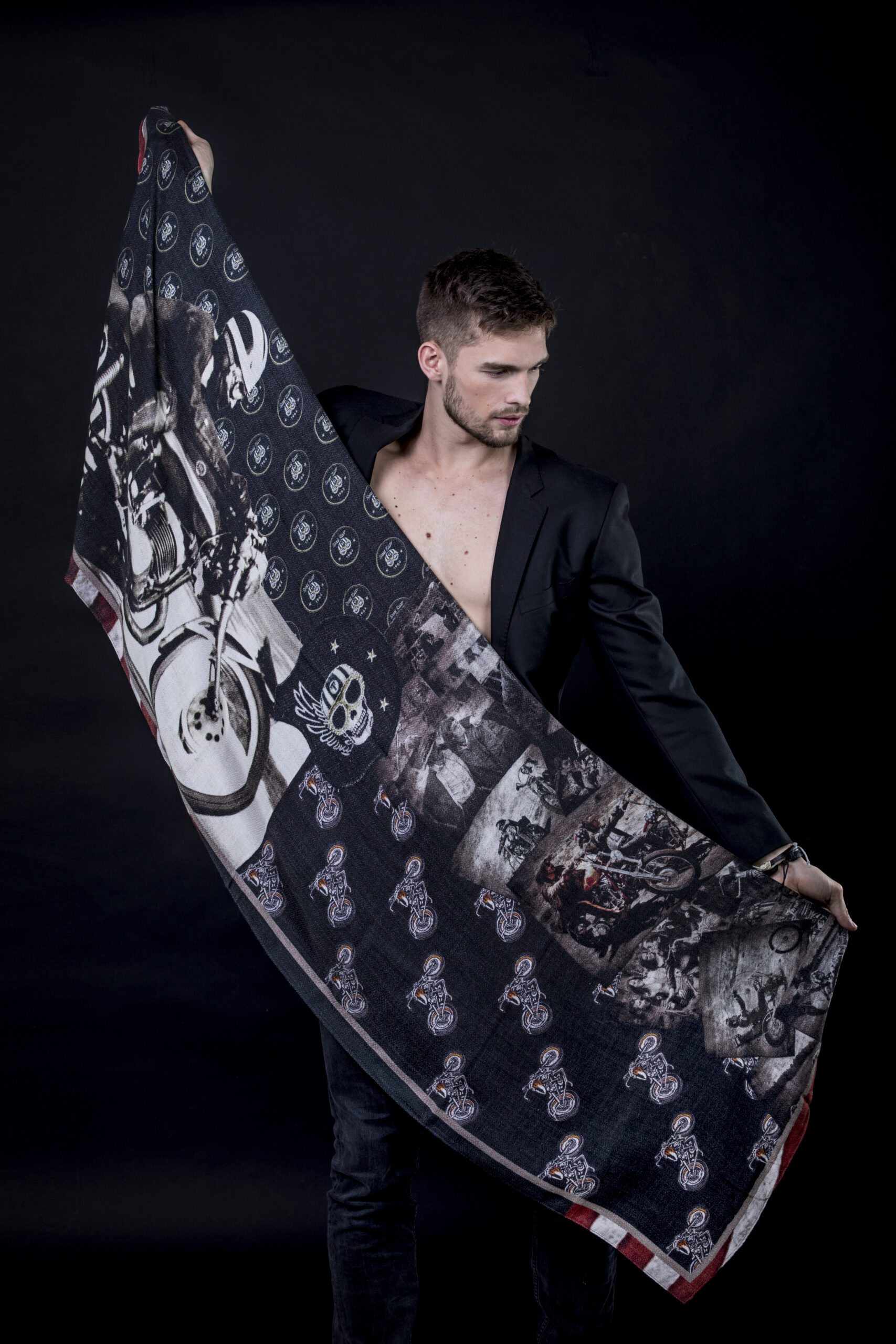 PHOTO étole laine et soie EASY RIDER