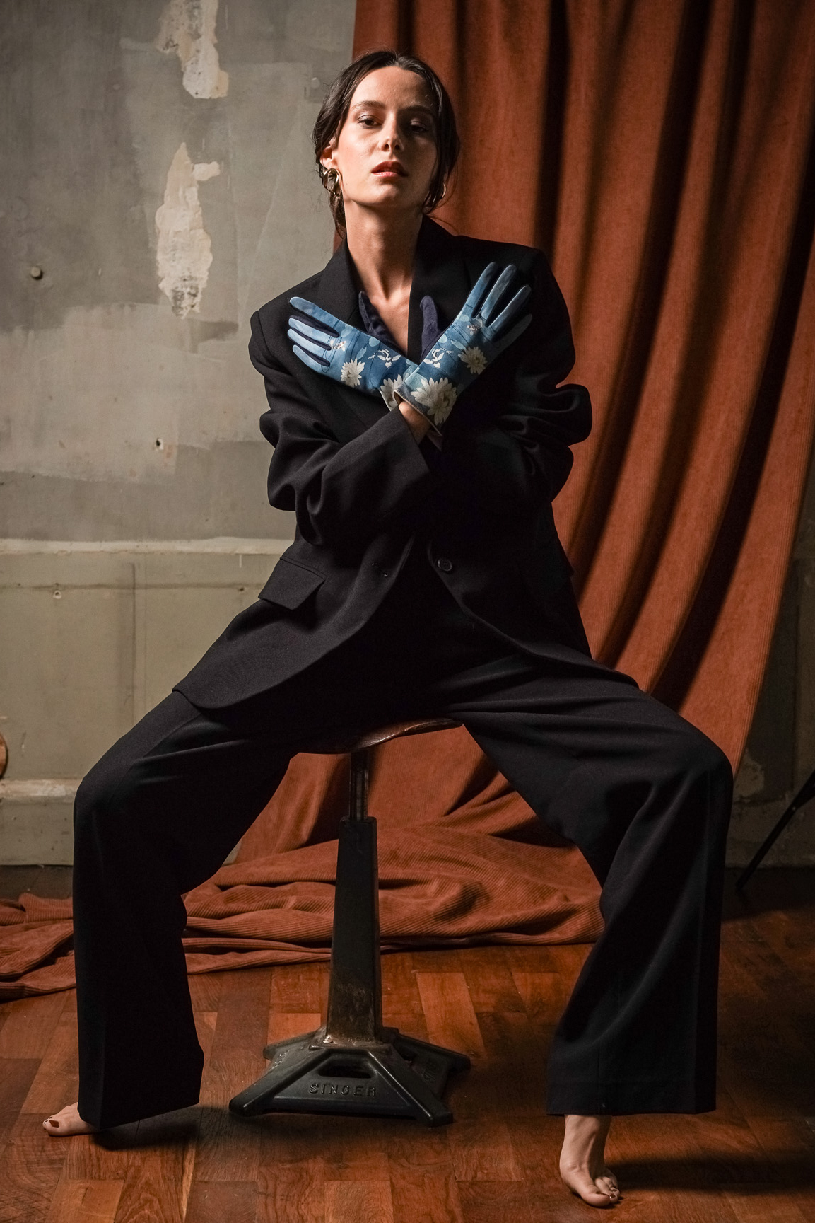 Gants femme en laine INDIGO – Image 3