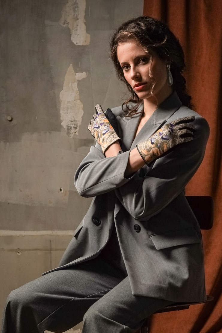 Gants jersey taille unique LAURIER AMBRE – Image 3