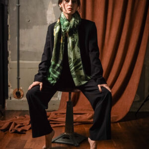 Grande écharpe cachemire LAURIER MENTHE