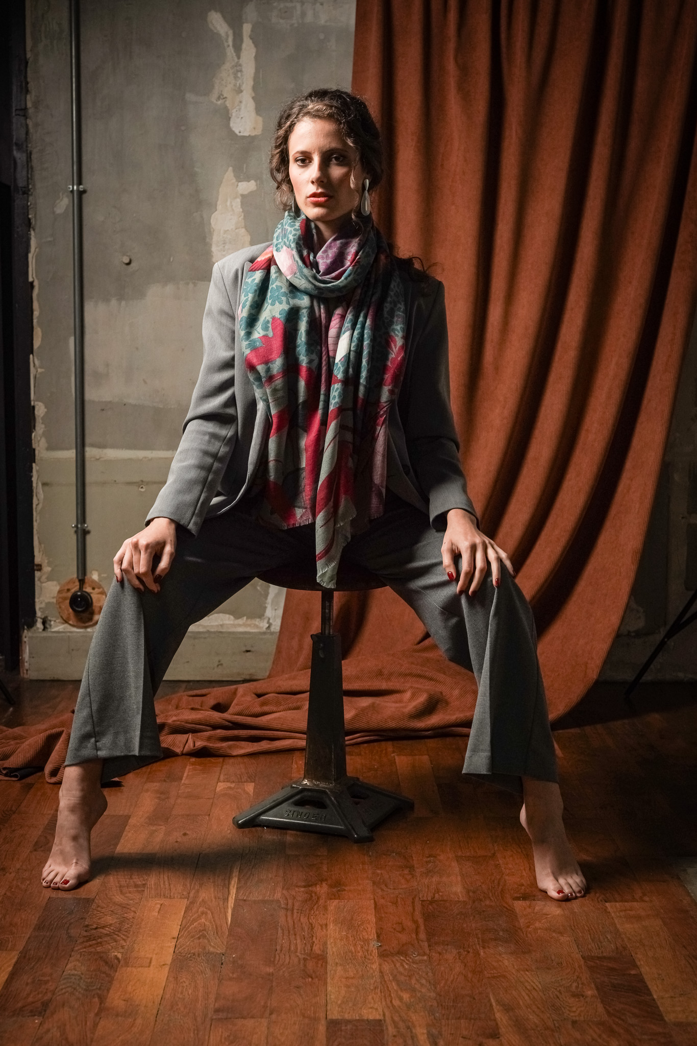 Grande écharpe cachemire LAURIER TURQUOISE – Image 2