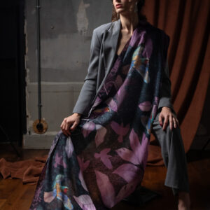 Grande écharpe cachemire LAURIER AMETHYSTE