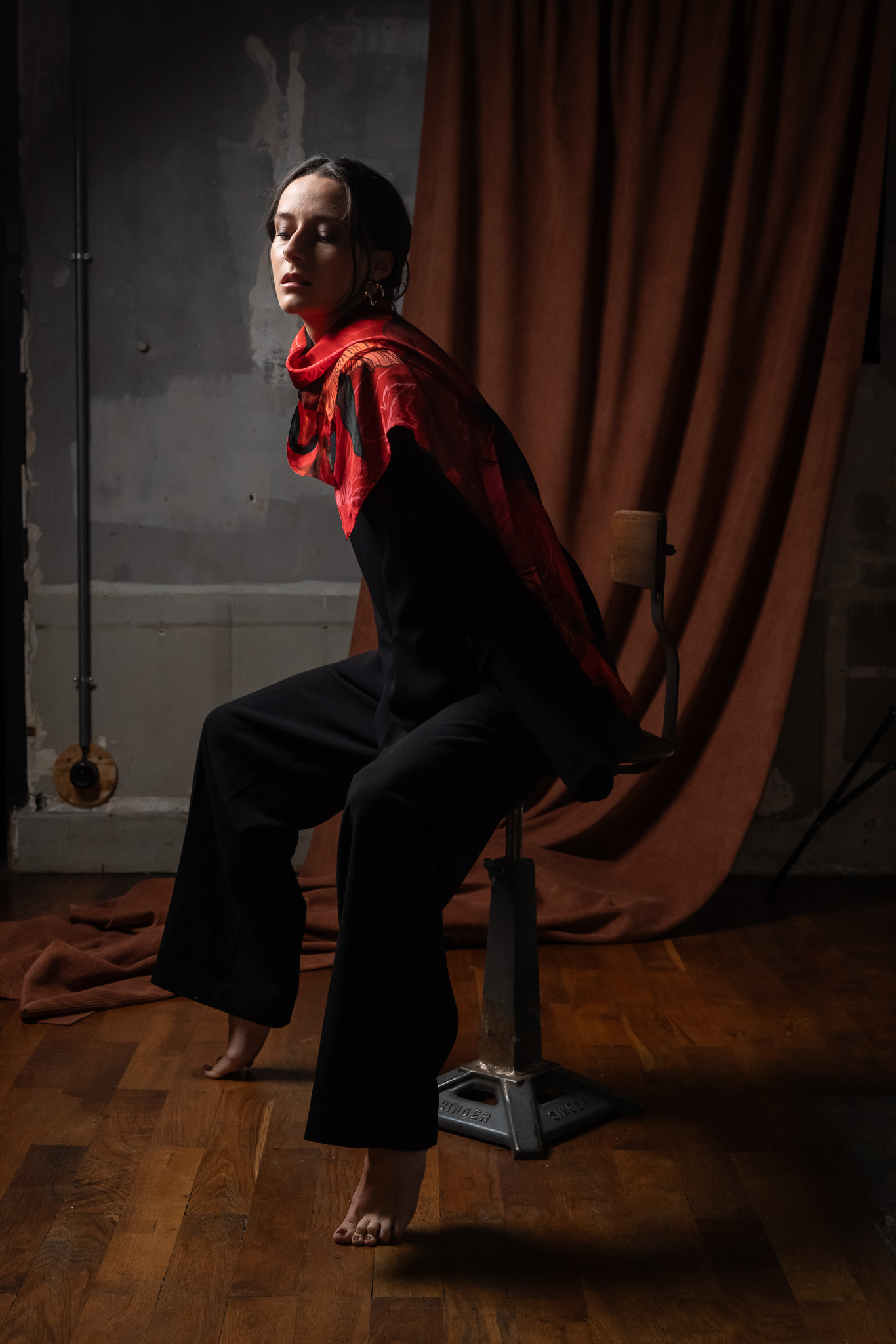 Carré modal 90x90 HIBISCUS ROUGE – Image 4