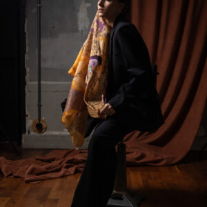 Carré modal 90x90 LAURIER AMBRE