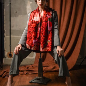 Echarpe laine LAURIER ROSE