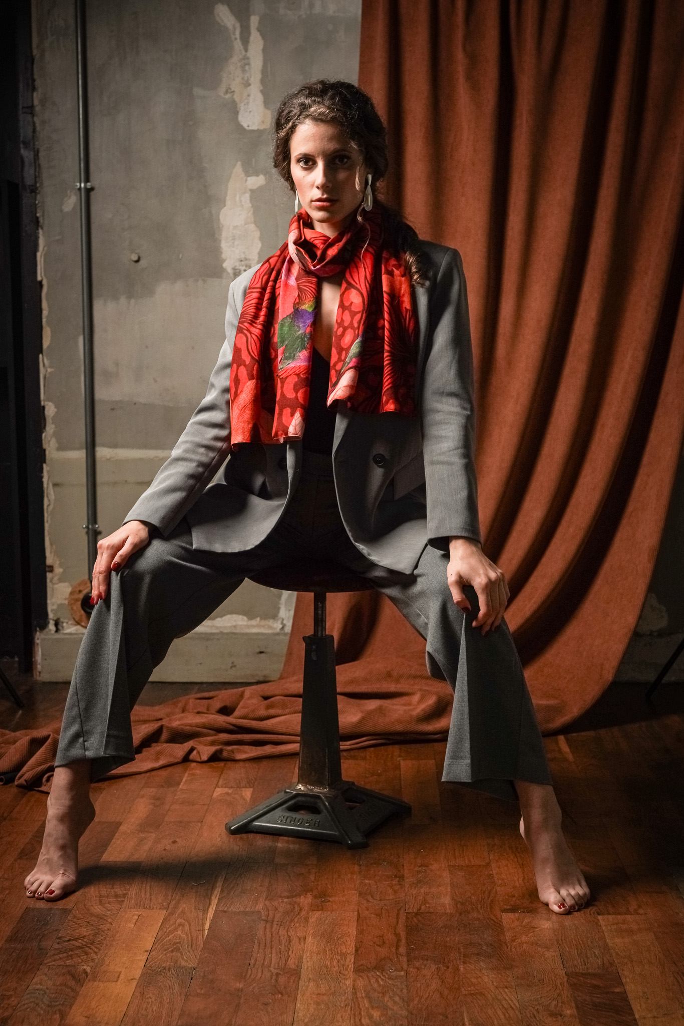 Echarpe laine LAURIER ROSE – Image 2