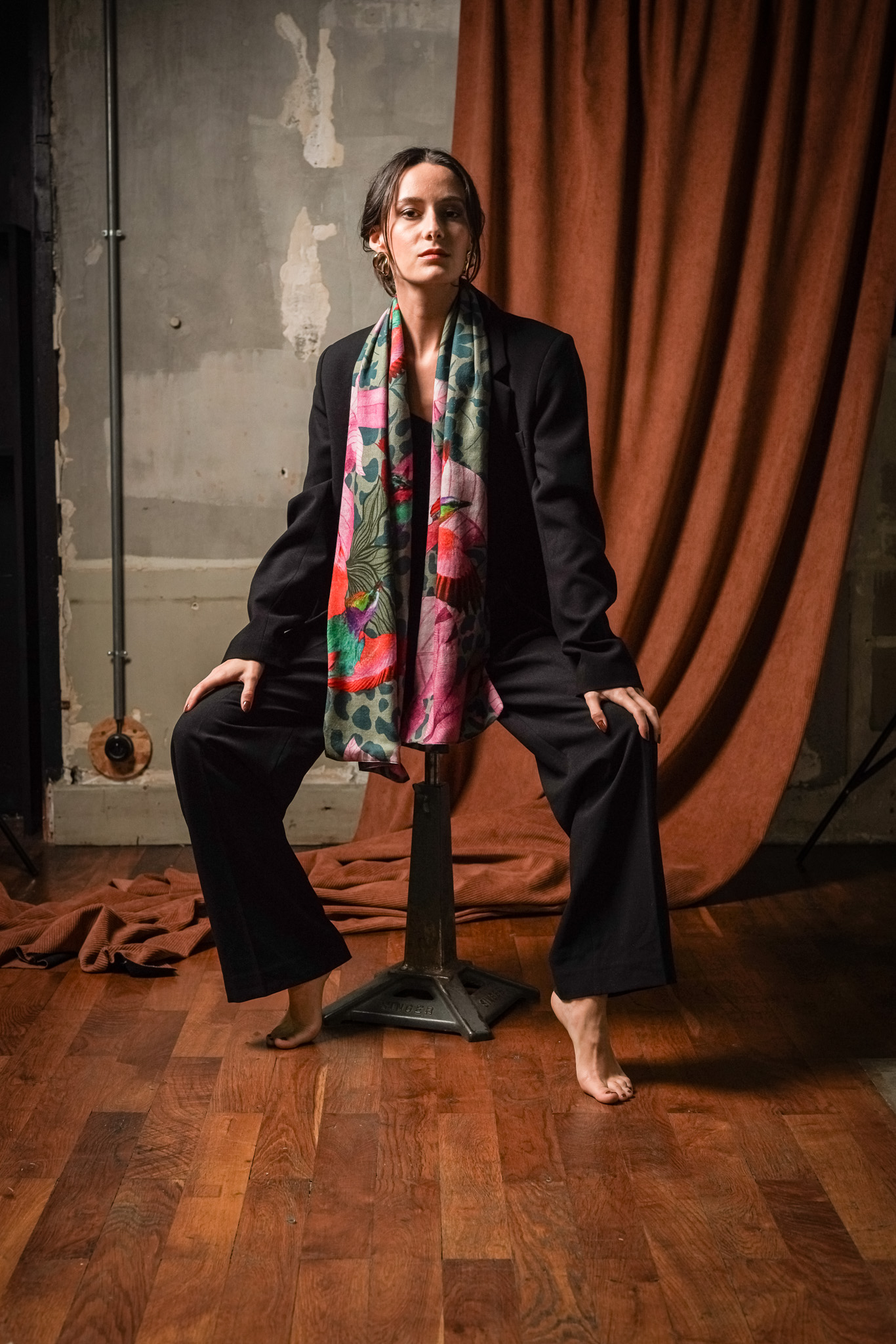 Echarpe laine LAURIER TURQUOISE