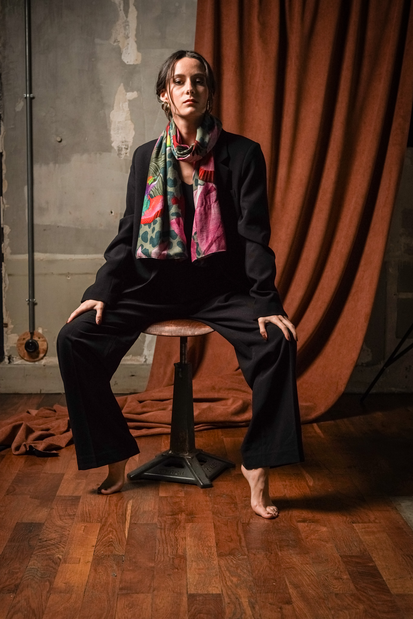 Echarpe laine LAURIER TURQUOISE – Image 2