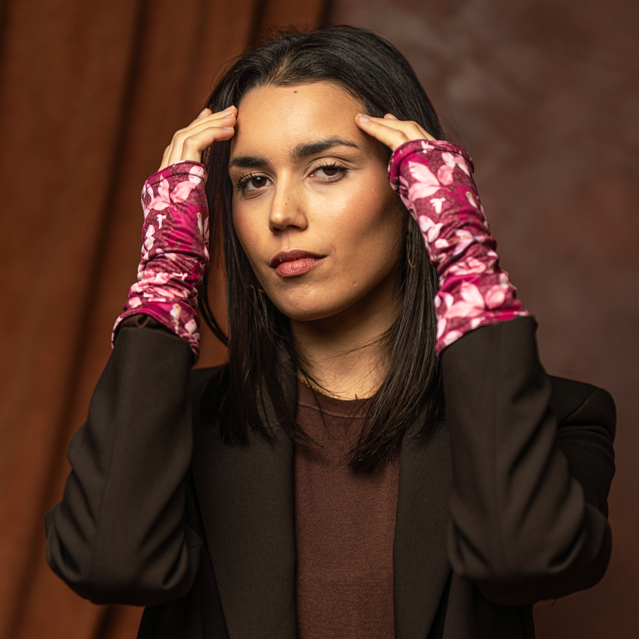 Mitaines réversibles femme LAURIER ROSE – Image 3