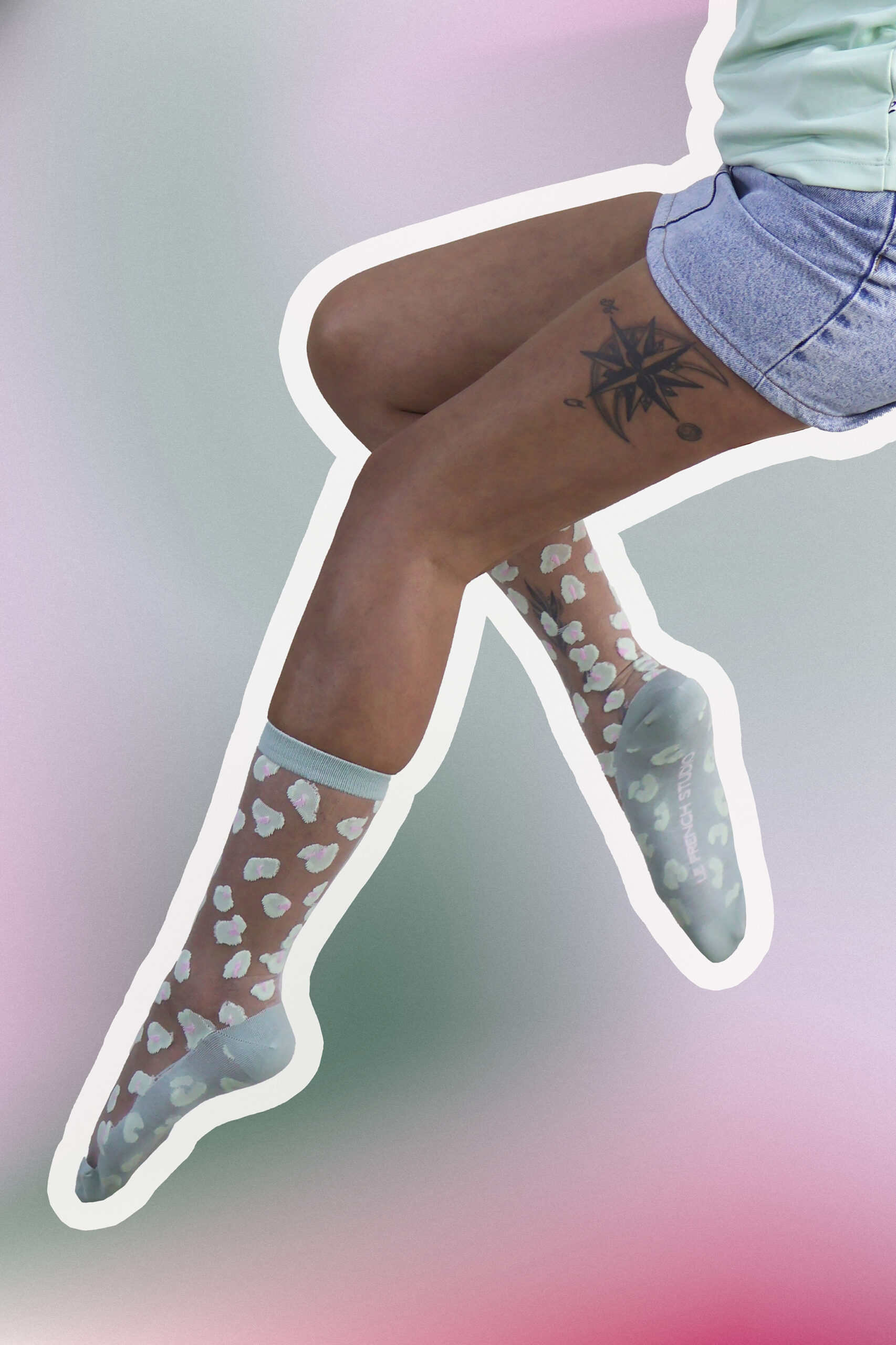 Chaussettes transparentes PISTACHE – Image 4