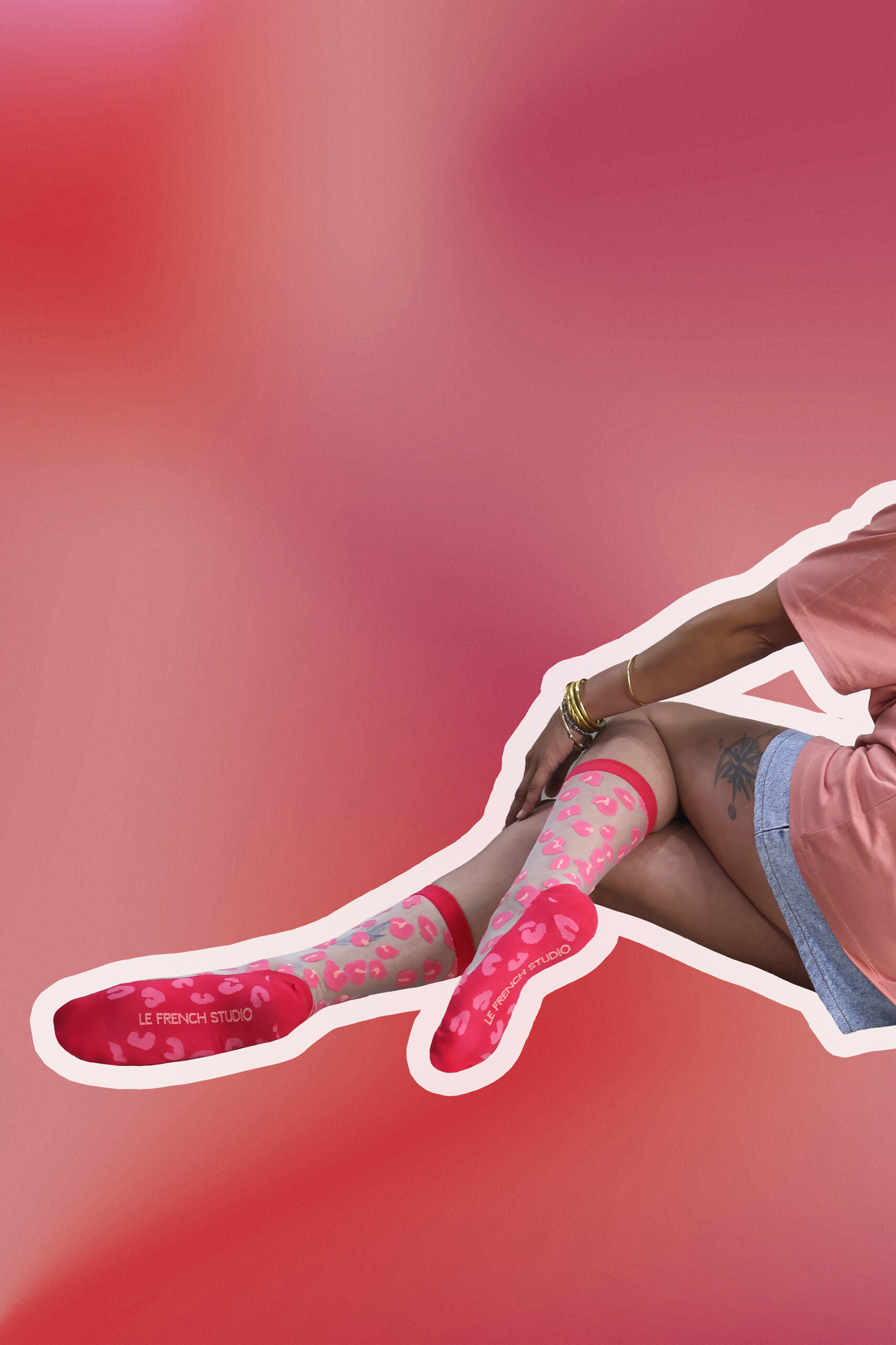 Chaussettes transparentes FRAISE – Image 2