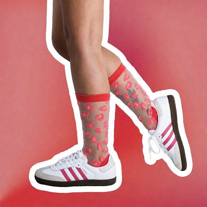 Chaussettes transparentes FRAISE